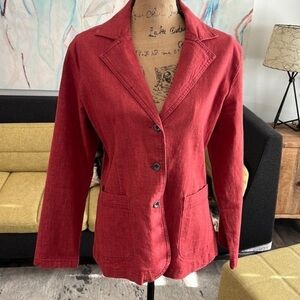 🌈🌈🌈 Freda Salvador red blazer jacket medium to large stretch